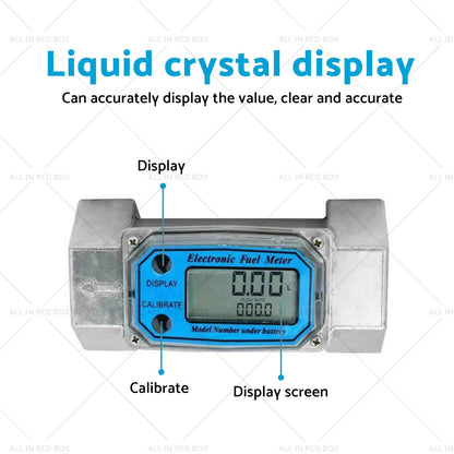 1 or 1. 5 or 2 inch Turbine Digital Diesel Water Fuel Flow Meter Oval Gear Flow Gauge-3