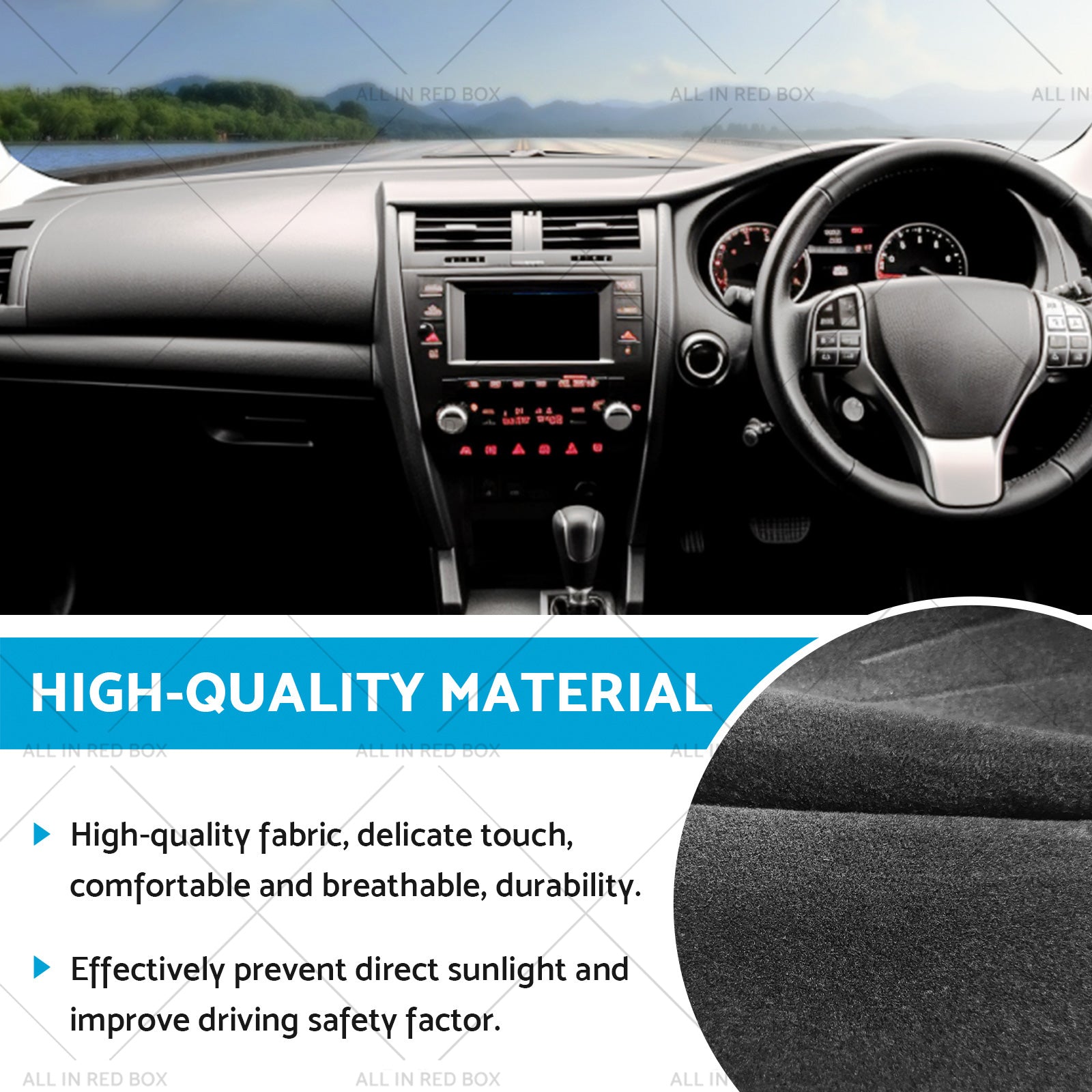 Dash Mat Dashboard Sun Cover SuitableFor Toyota Corolla ZZE122 Fielder 2007-2012-3