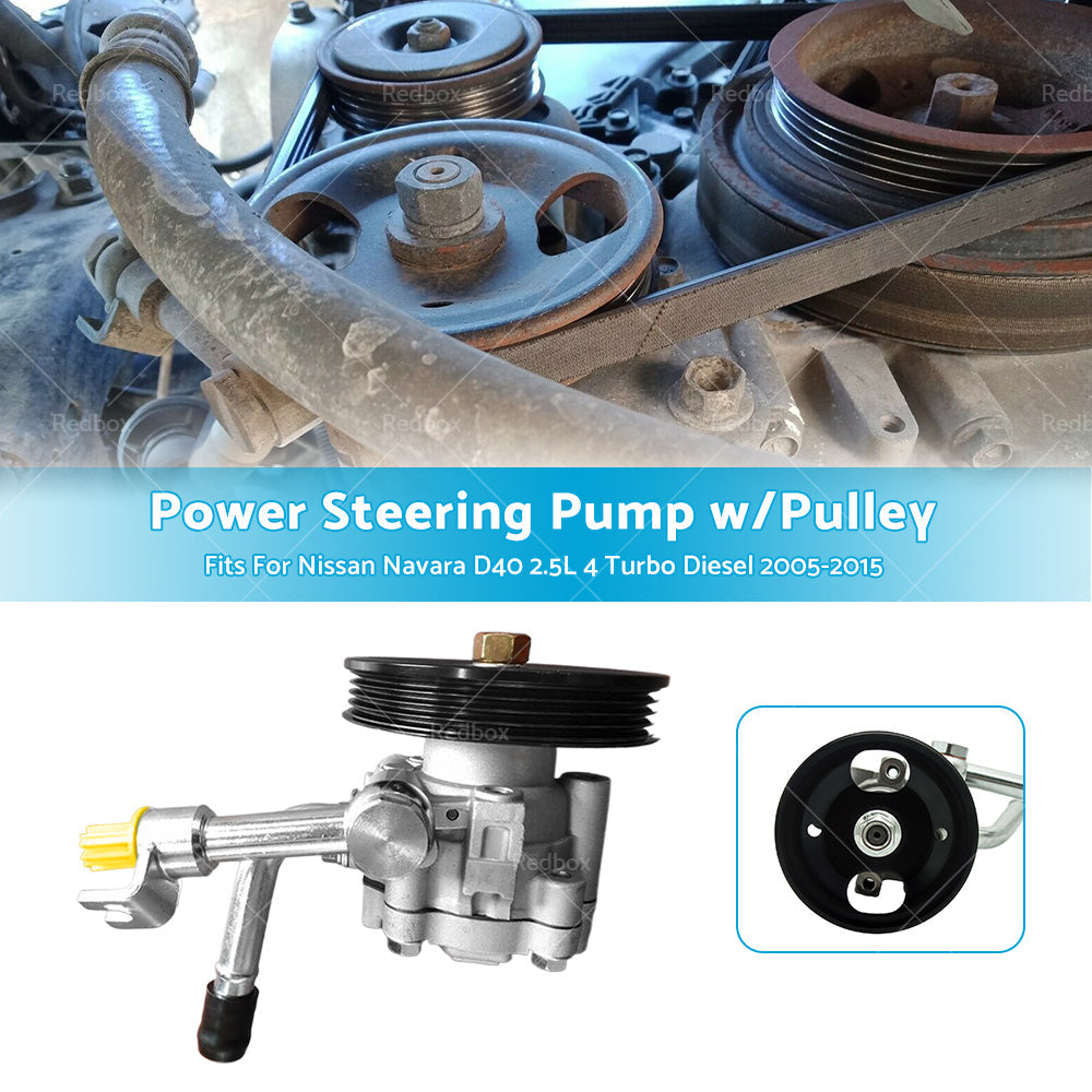 Power Steering Pump w or Pulley Fit For Nissan Navara D40 2. 5 4cyl Diesel 2005-2015-2