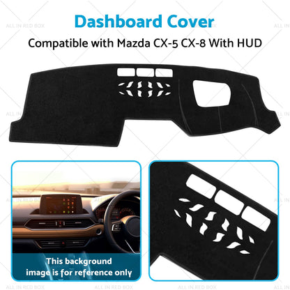 Dash Mat Dashmat Dashboard Cover Suitable For Mazda CX-5 CX-8 With HUD 2017-2022-4