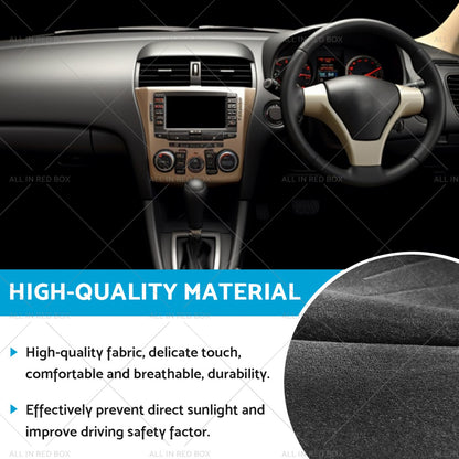 Non-Slip Dash Mat SuitableFor Nissan Tiida ST ST-L Ti Q 06-13 Dashboard Black-2