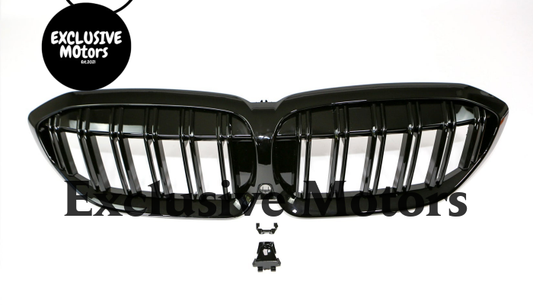 Front Bumper Kidney Grille Black for BMW 3 Series 2022-2024