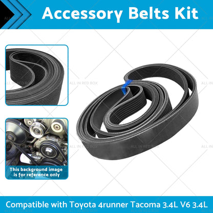 4PK870 Accessory Belts Kit Suitable for Toyota 4runner Tacoma 3. 4L V6 3. 4L 95-04-1