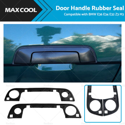 2PCS Exterior Door Handle Rubber Seals Set Suitable for BMW E36 E34 E32 Z3 M3