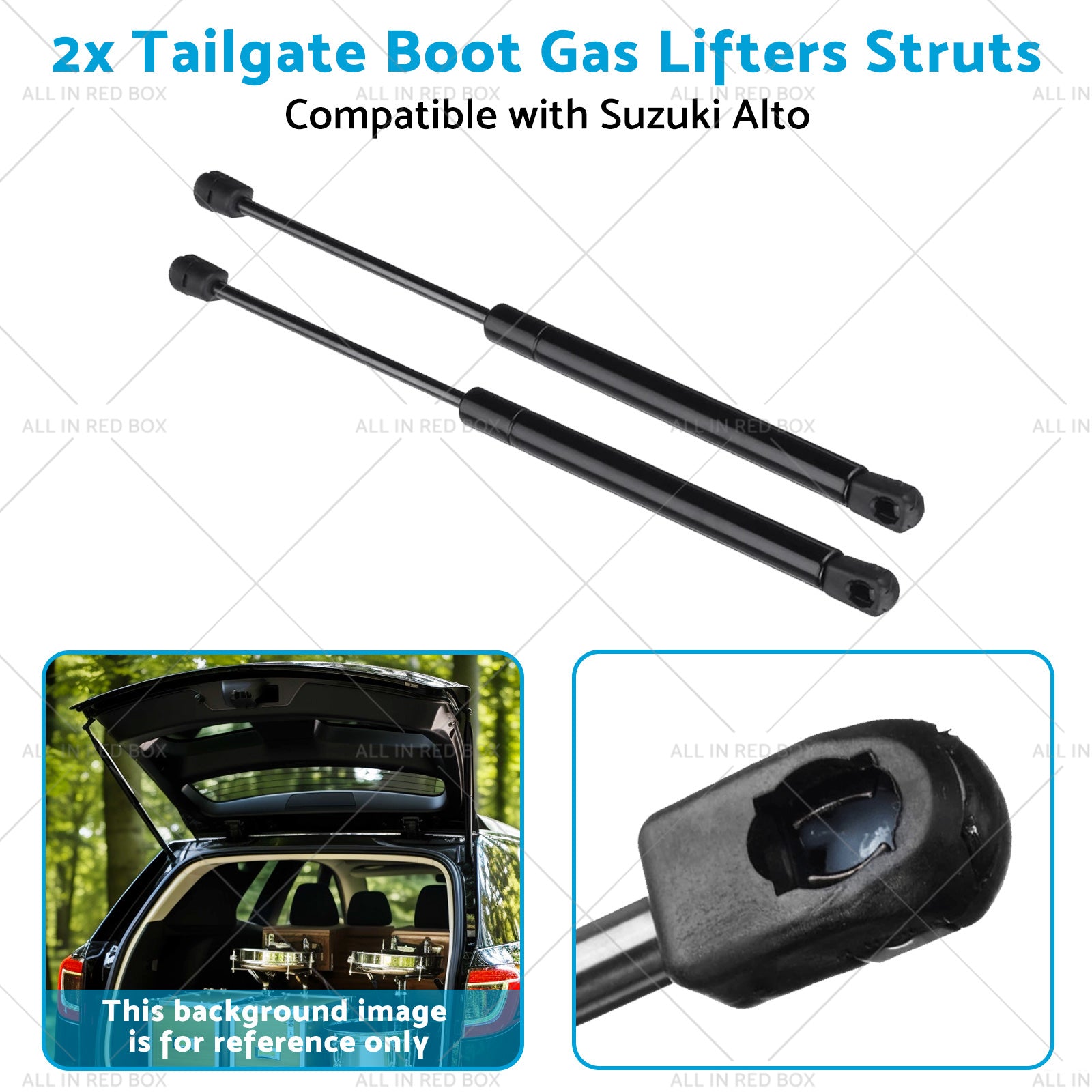 2x Tailgate Boot Gas Lifters Struts Suitable for 08-14 Suzuki Alto Nissan Pixo-3