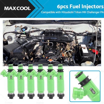 6PCS Fuel Injector Suitable for MITSUBISHI TRITON MK 6G72 3. 0L V6 Challenger PA-0