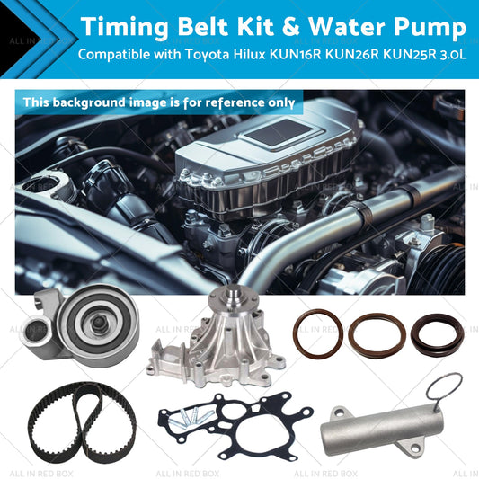Timing Belt Kit and Water Pump Suitable for Toyota Hilux KUN16R KUN26R 3. 0L 05-17