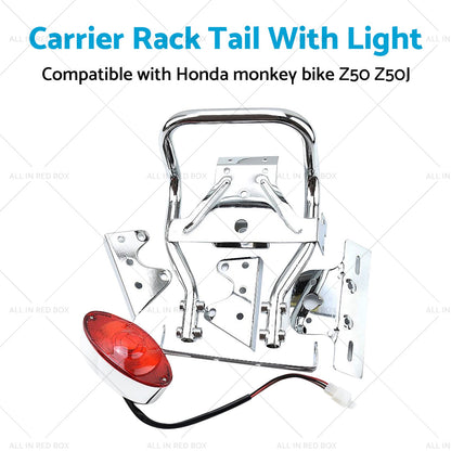 Rear Carrier Rack Tail Light Suitable For Honda Z50J Monkey Gorilla Motorcycle-3