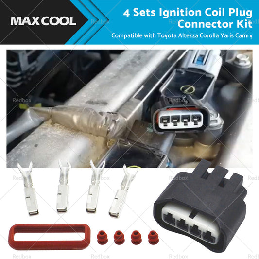90980-11885 4 SETS Ignition Coil Plug Connector Kit Suitable For Toyota Yaris-0