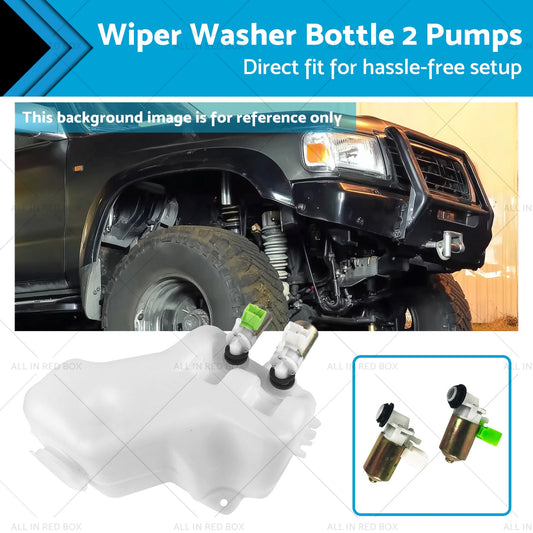 Wiper Washer Bottle 2 Pumps Suitable For Nissan Patrol GQ Y60 TD42 TB42-0
