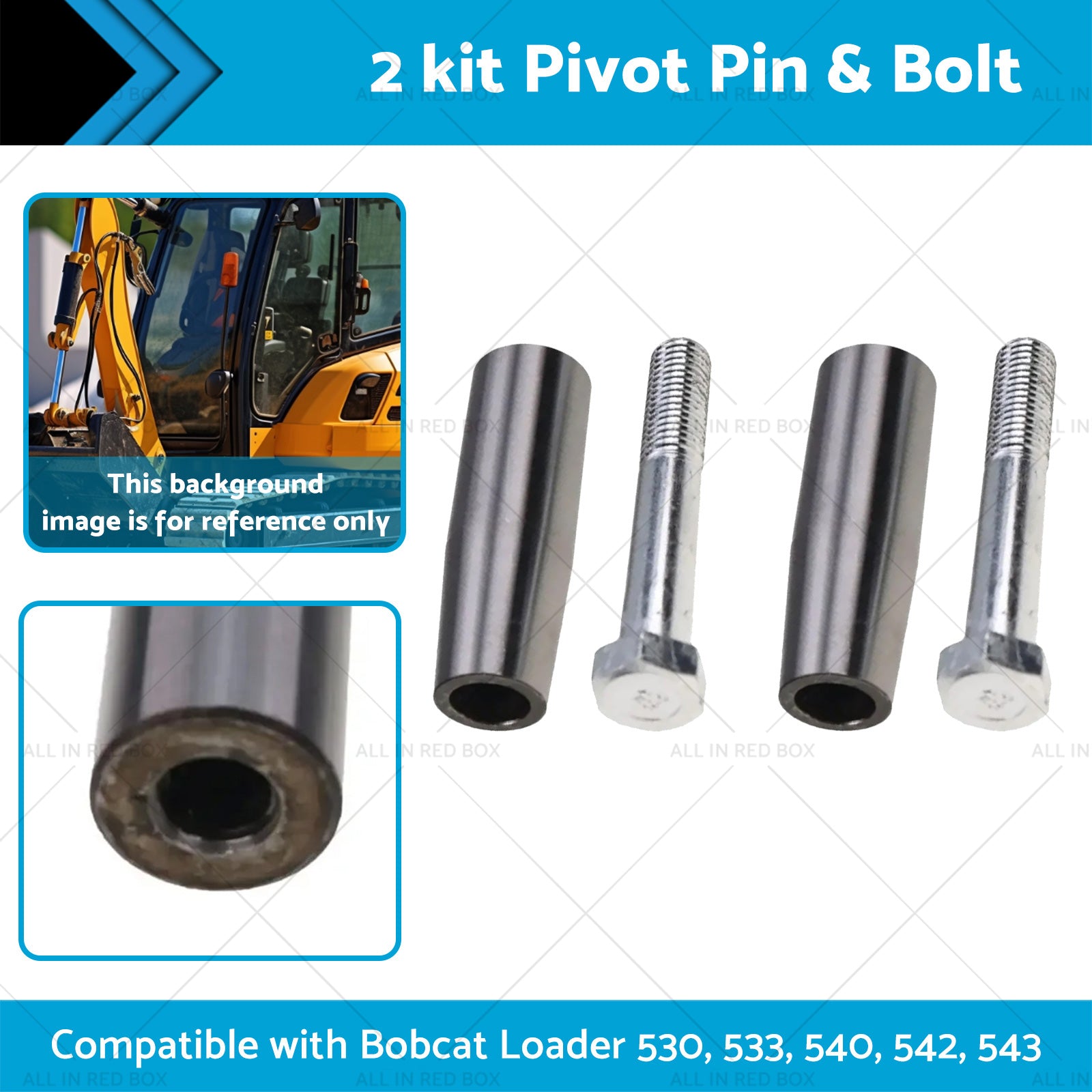 2 kit Pivot Pin Suitable for Bobcat S130 730-732 741 743 751 753 763 6732012-1