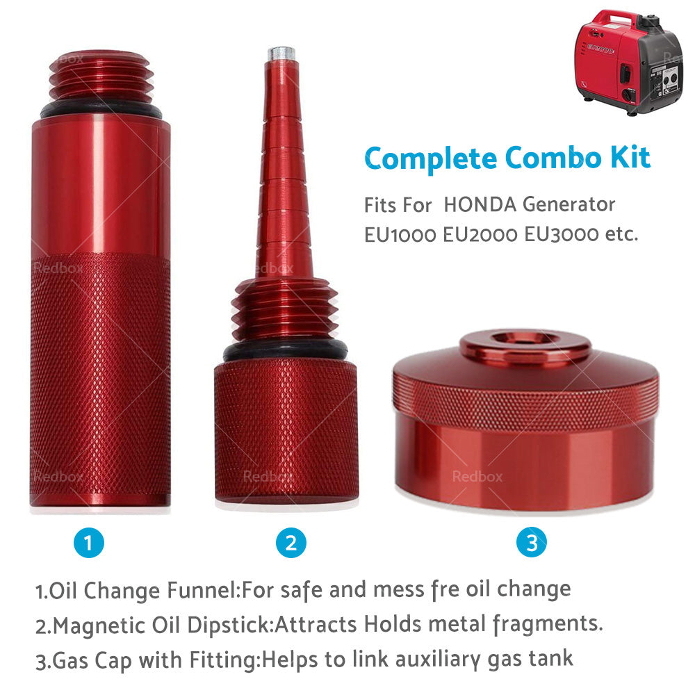 Extended Run Fuel Gas Cap Funnel Fit For Honda Generator EU2000i 1 or 4 inch NPT Line-2
