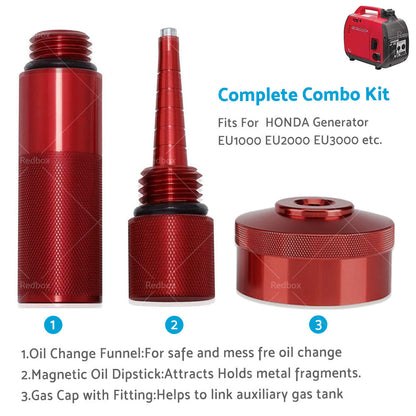 Extended Run Fuel Gas Cap Funnel Fit For Honda Generator EU2000i 1 or 4 inch NPT Line-2