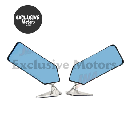 2Pcs Retro Car Rearview Side Mirror F1 Style