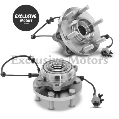 2X Front Wheel Bearing Hubs W/ Abs For Nissan Navara D22 D40 Pathfinder R51