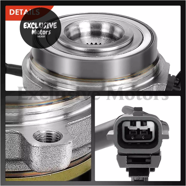 2X Front Wheel Hub Bearing W/ Abs For Nissan Navara Np300 D23 2014-2022 4Wd