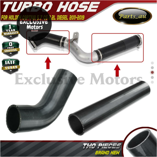 2X Turbo Intercooler Hose Pipes for Holden Captiva 5, 7 CG (2011-2019, 2.2L Diesel)