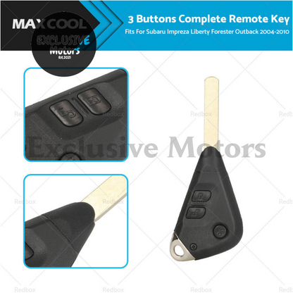 3-Button Remote Key for Subaru Impreza, Liberty, Forester(2004-2010)