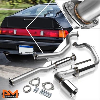 For 88-91 Honda CRX Coupe 1.5/1.6 4" Rolled Tip Muffler Catback Exhaust System