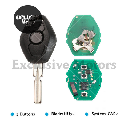 315Mhz Remote Car Key W/ Chip ID46-7953 for BMW 3 5 Series X3 X5 CAS2 3 Buttons