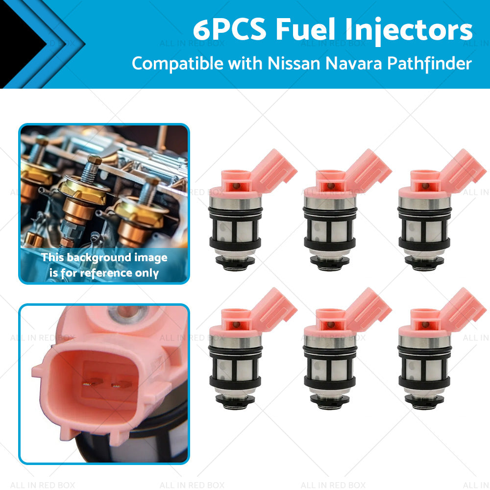 6PCS Fuel Injectors Suitable For Nissan Navara D21 D22 Pathfinder 16600-9S200-0