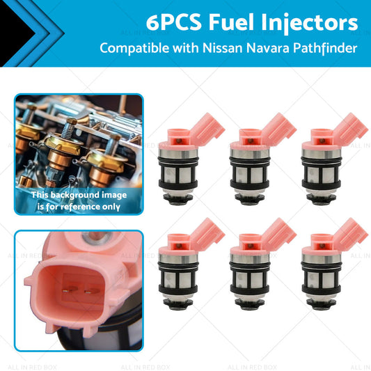 6PCS Fuel Injectors Suitable For Nissan Navara D21 D22 Pathfinder 16600-9S200-0