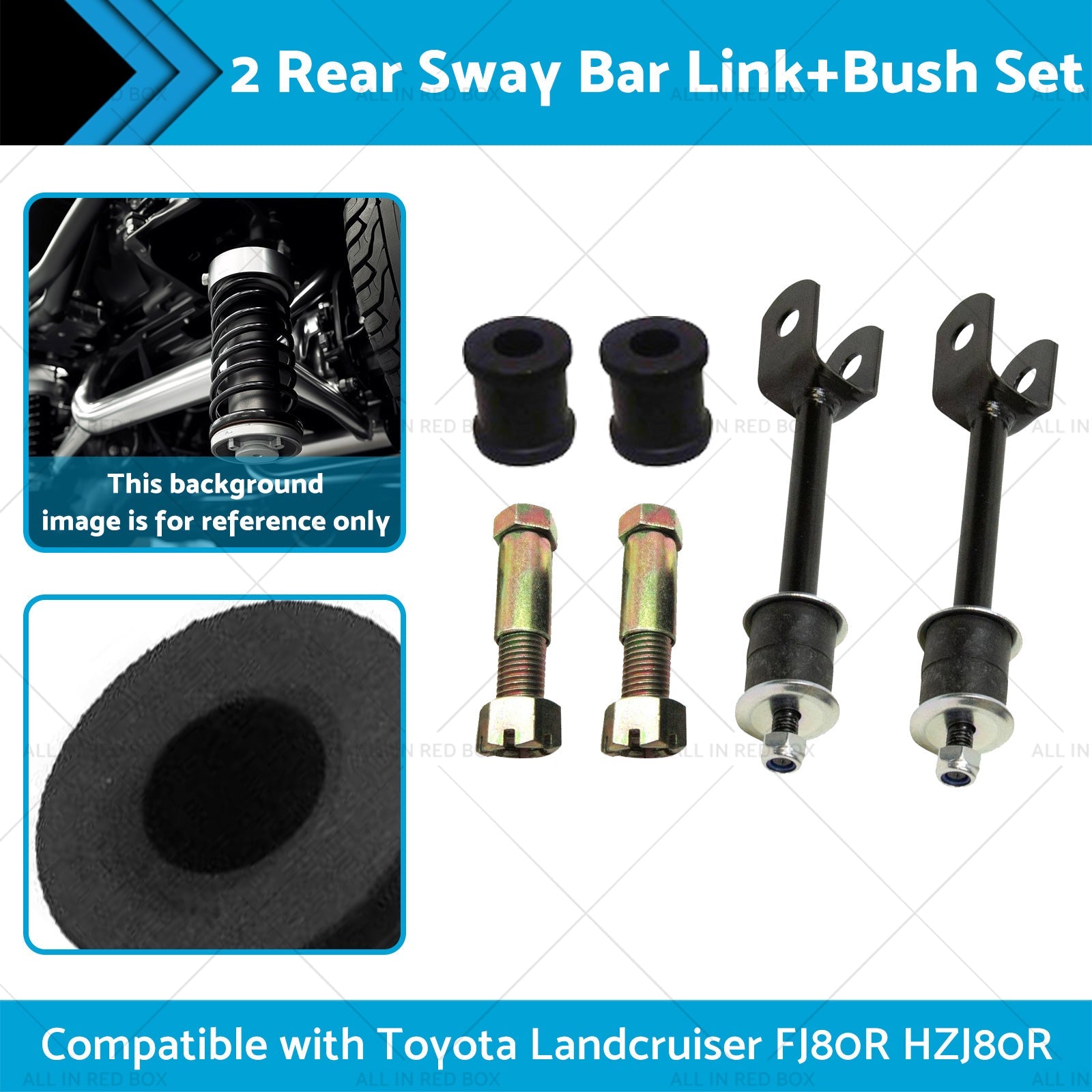 2 Rear Sway Bar LinkBush Kit Suitablefor Toyota Landcruiser FJ80R HZJ80R HDJ80R-1