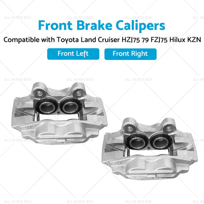 2x Front Brake Caliper Suitable For Toyota Land Cruiser HZJ75 79 FZJ75 Hilux KZN-1