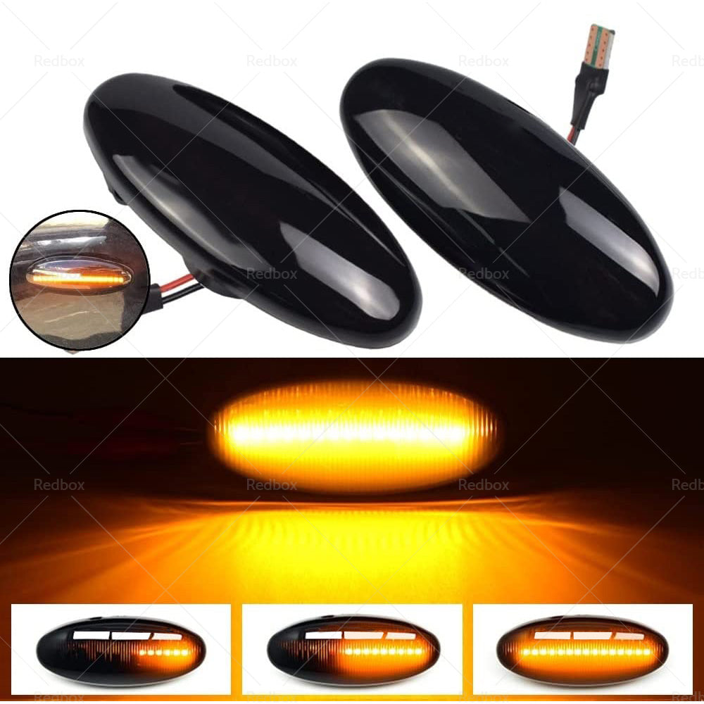 2x Dynamic Side Light Turn Signal Indicator Suitable For Nissan Navara D22 NP300-4