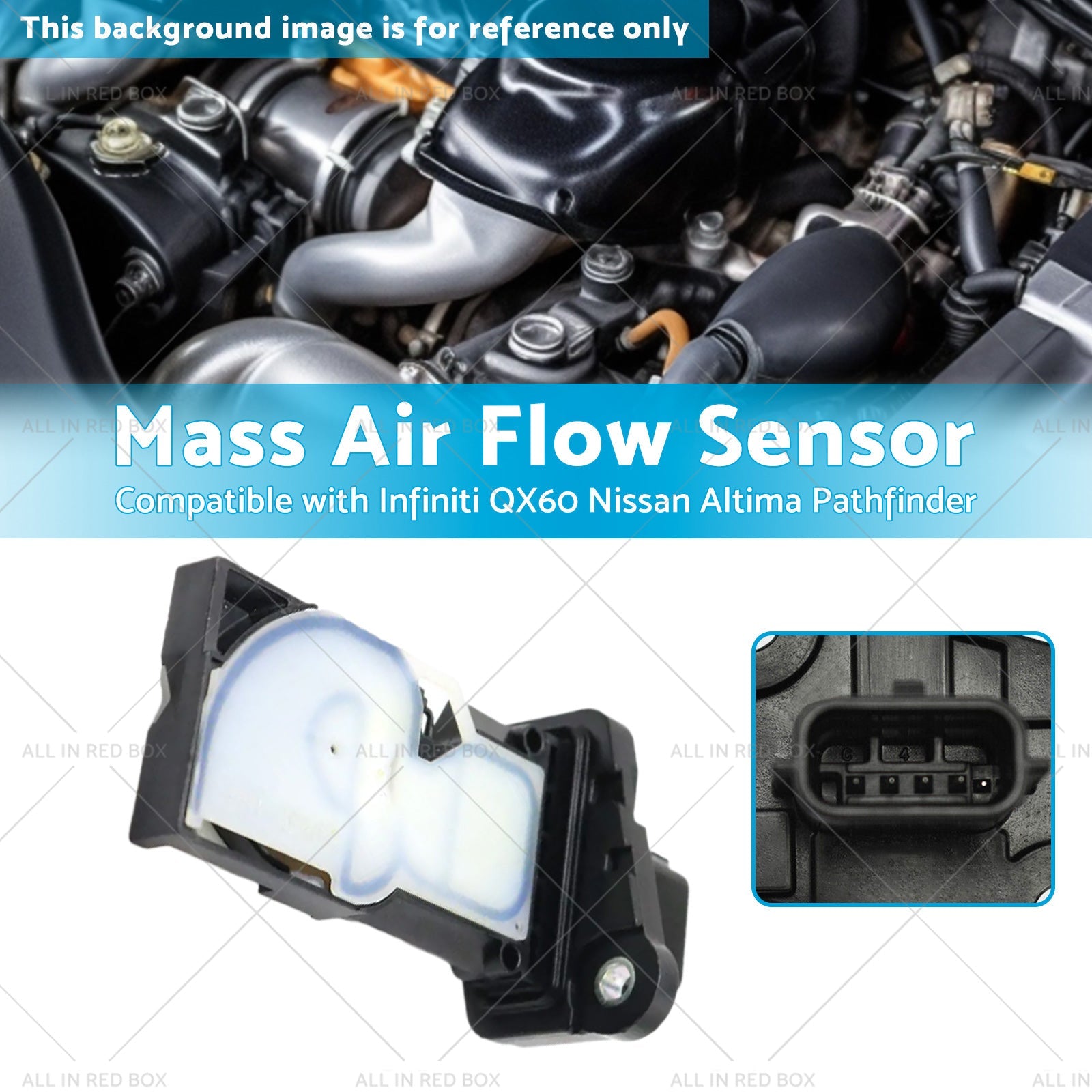 MAF Mass Air Flow Sensor 22680-5RB0A Suitable for Nissan Altima Infiniti QX60-2