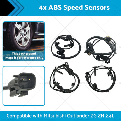 4670A576 4x ABS Speed Sensors Suitable for Mitsubishi Outlander ZG ZH 2. 4L 06-12