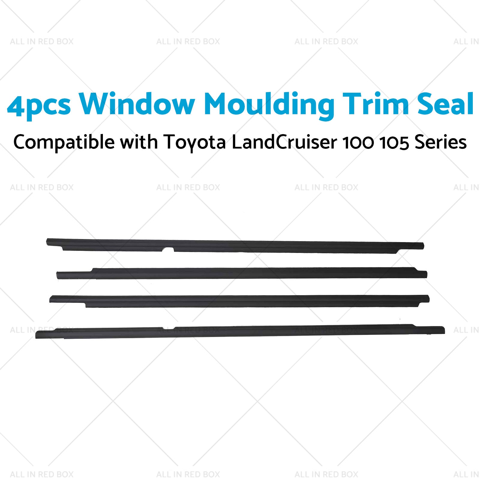 Black Weatherstrips Suitable For Toyota LandCruiser 100 105 Series Side Door 4pc-3