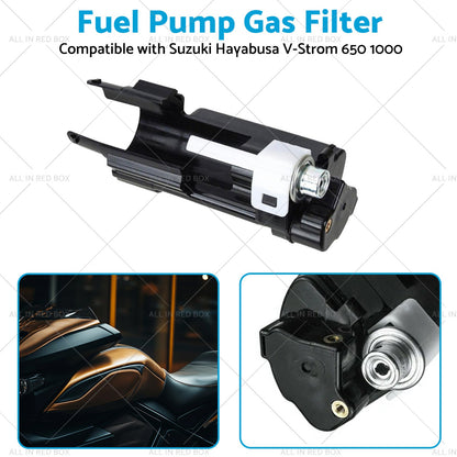 1x Fuel Pump Gas Filter Suitable for Suzuki Hayabusa V-Strom 650 1000 2002-2012-3