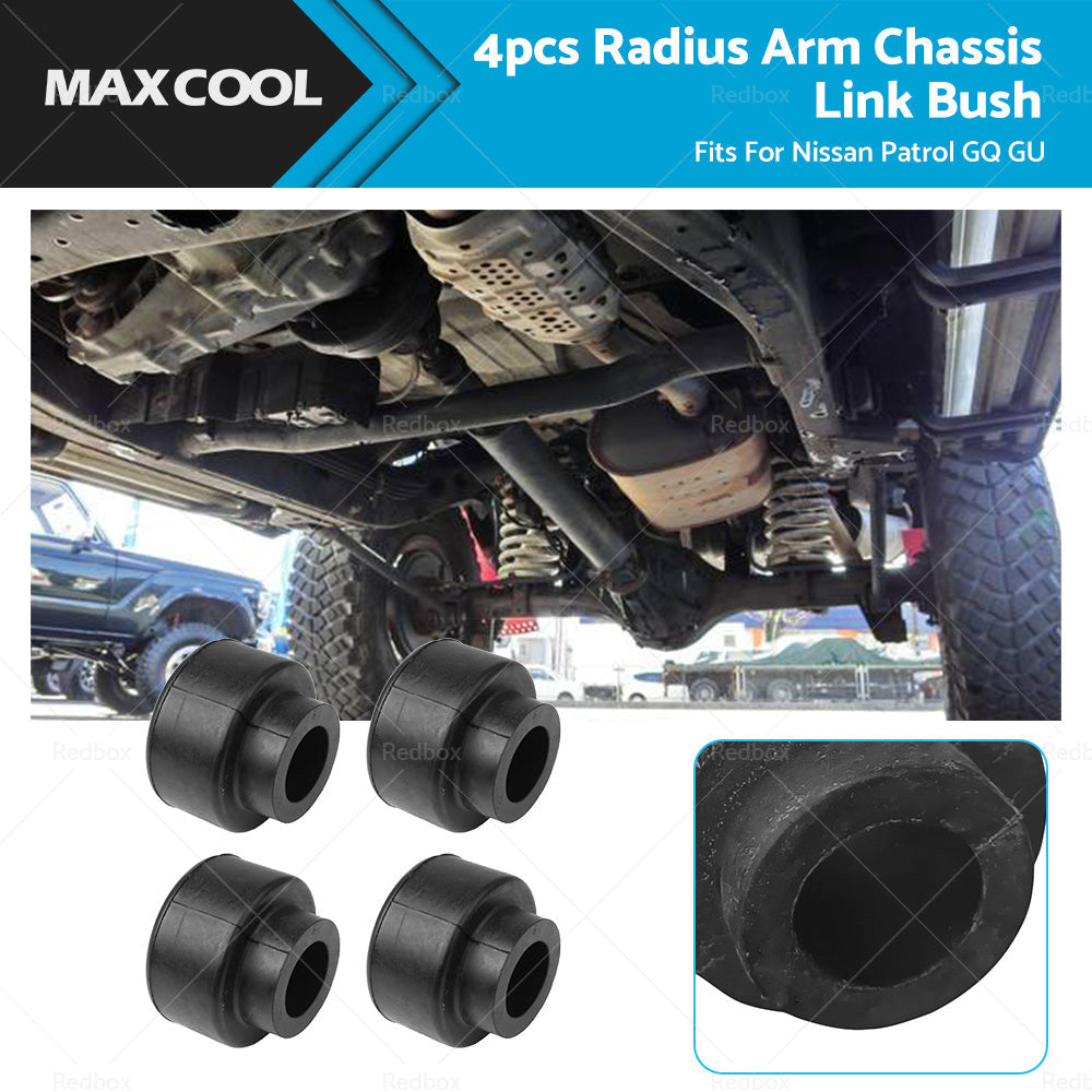 Set of 4 Radius Arm Chassis Link Bush For Nissan Patrol GQ Y60 GU Y61 1988-2016-2