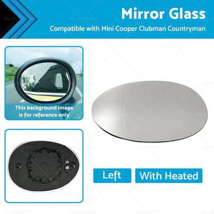 Left Mirror Glass Heated Back Plate Suitable for MINI Cooper F55 F56 Clubman F54-0