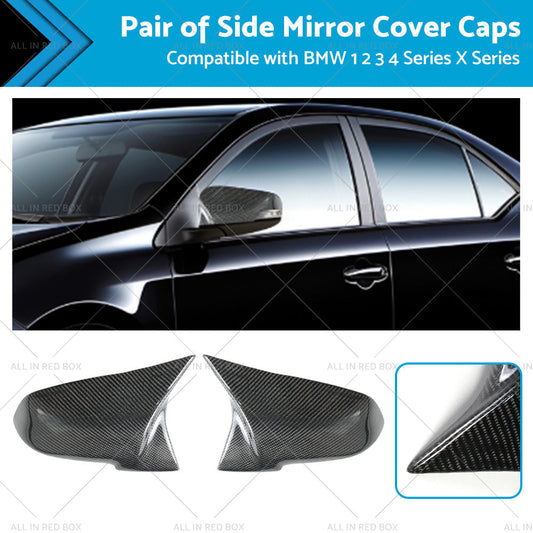 Carbon Fibre Side Mirror Cover Caps Suitable for  BMW F20 F21 F22 Series 1 2 3 4-0