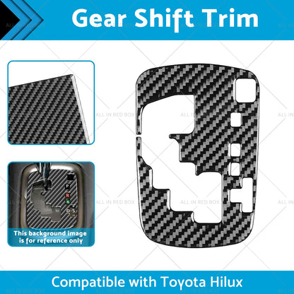 Carbon Fiber Gear Shift Sticker Trim Suitable For Toyota Hilux Revo 15-23 RHD-1