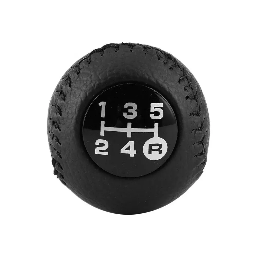 Black Leather Gear Knob Set for Toyota Hilux Land Cruiser Prado