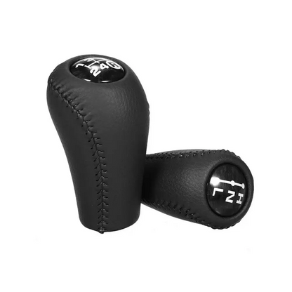 Black Leather Gear Knob Set for Toyota Hilux Land Cruiser Prado