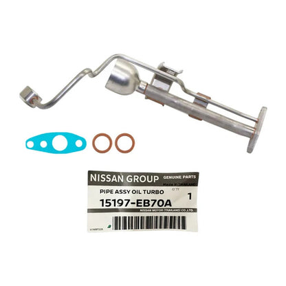 Genuine Turbo Oil Feed&Return Pipe+Gaskets for Nissan Navara D40 YD25 2.5L