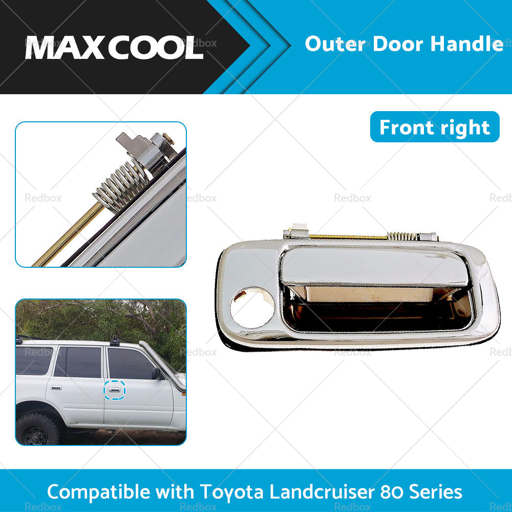 Chrome Front Right Outer Door Handle ?Suitable for Toyota Landcruiser 80 Series-2