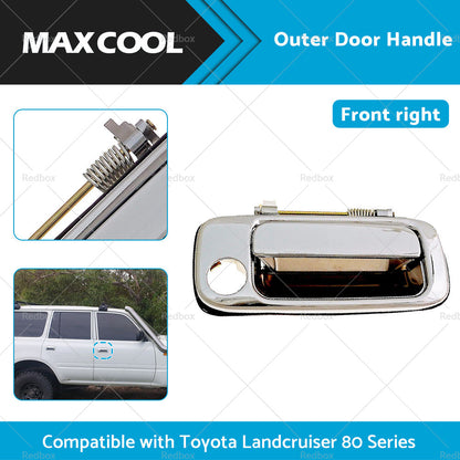 Chrome Front Right Outer Door Handle ?Suitable for Toyota Landcruiser 80 Series-2