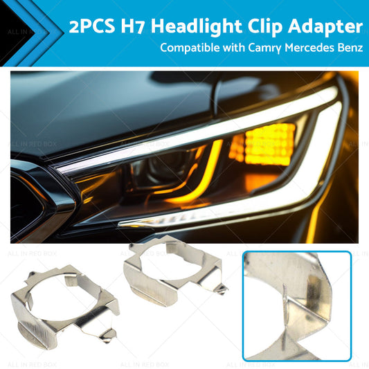 1 Pair LED Headlight H7 Clip Adapter Holder Suitable for Camry Mercedes Benz-0