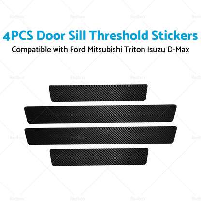 4PCS Front Rear Door Sill Threshold Sticker Suitable for Ford Ranger Wildtrak-3