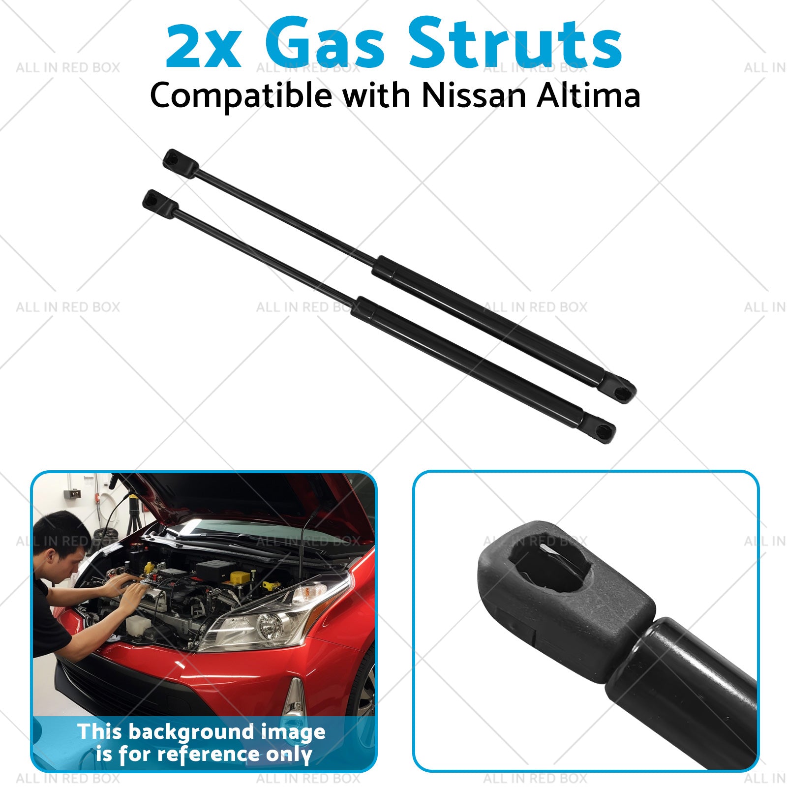2x Gas Struts Suitable for Nissan Altima Bonnet L33 3TSOA 268N 2013-2018-3