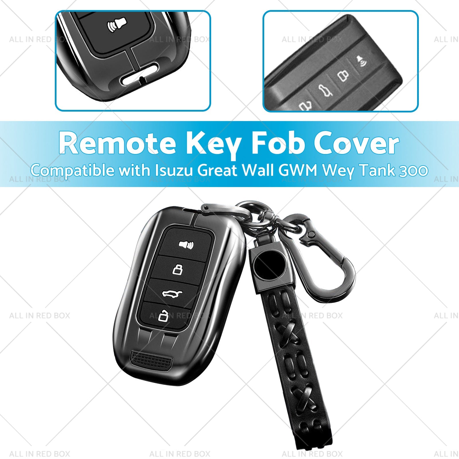 Alloy Car Remote Key Fob Cover Key Case Suitable for Great Wall GWM Wey Tank 300-2