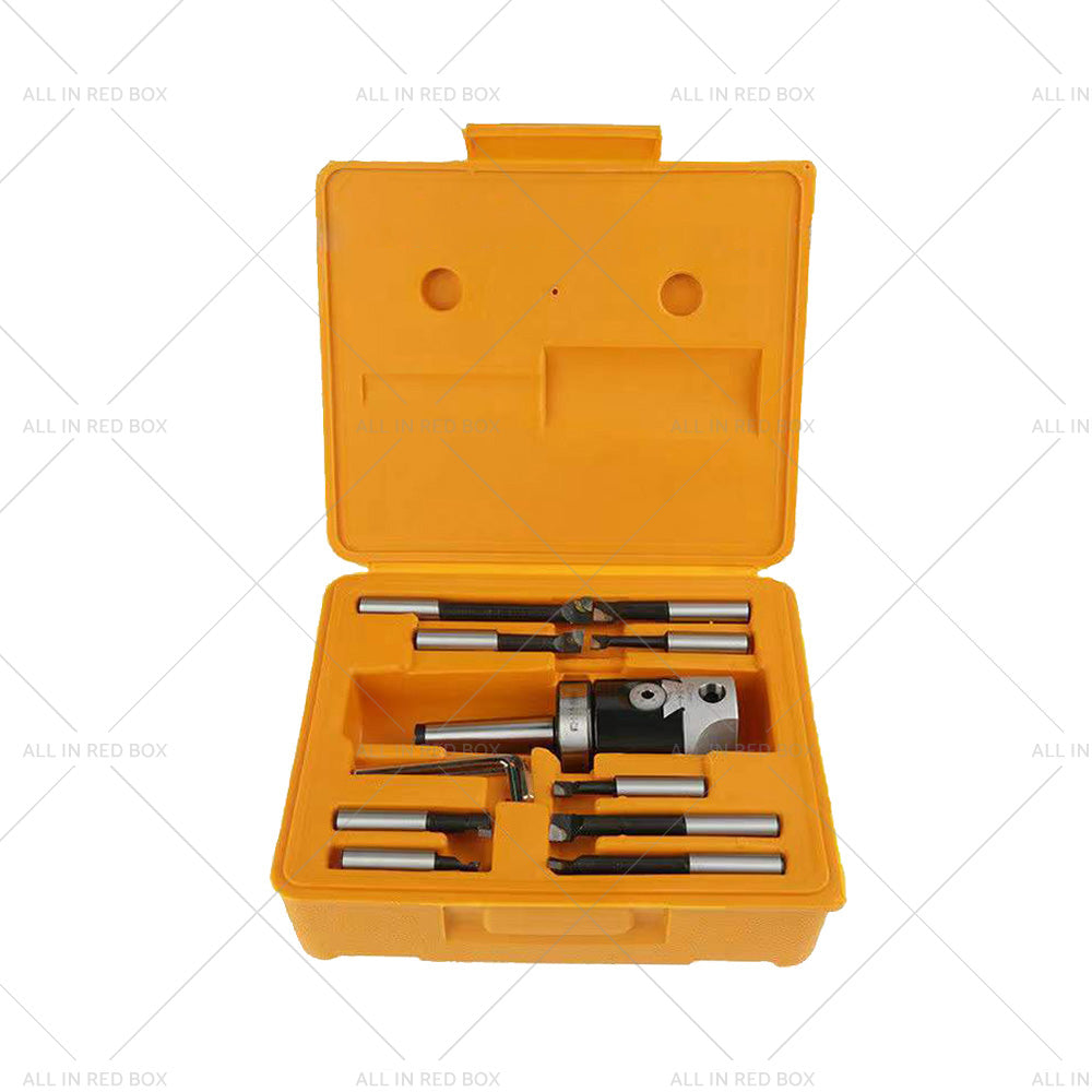 1 Set 12mm Boring Head and 9PCS 12mm Carbide Boring Tips with MT3 M12 1-1 or 2-18 Shank-2