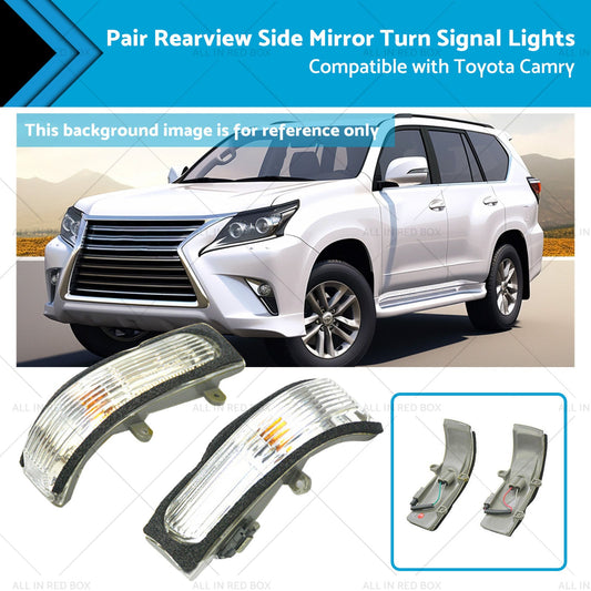 2x Rearview Side Mirror Turn Signal Lights Suitablefor 06-11 Toyota Camry Aurion-0