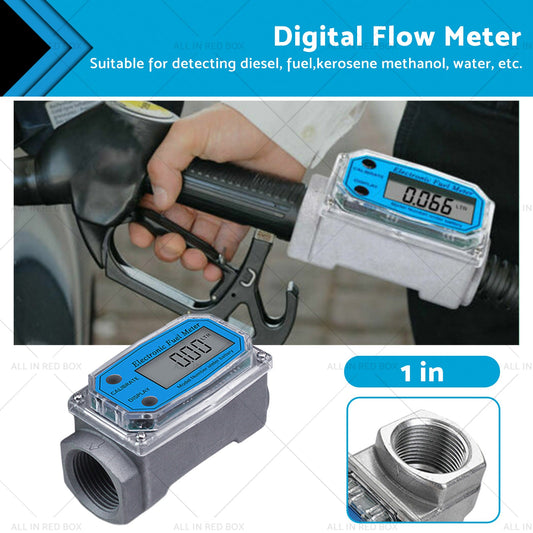 1 or 1. 5 or 2 inch Turbine Digital Diesel Water Fuel Flow Meter Oval Gear Flow Gauge-0