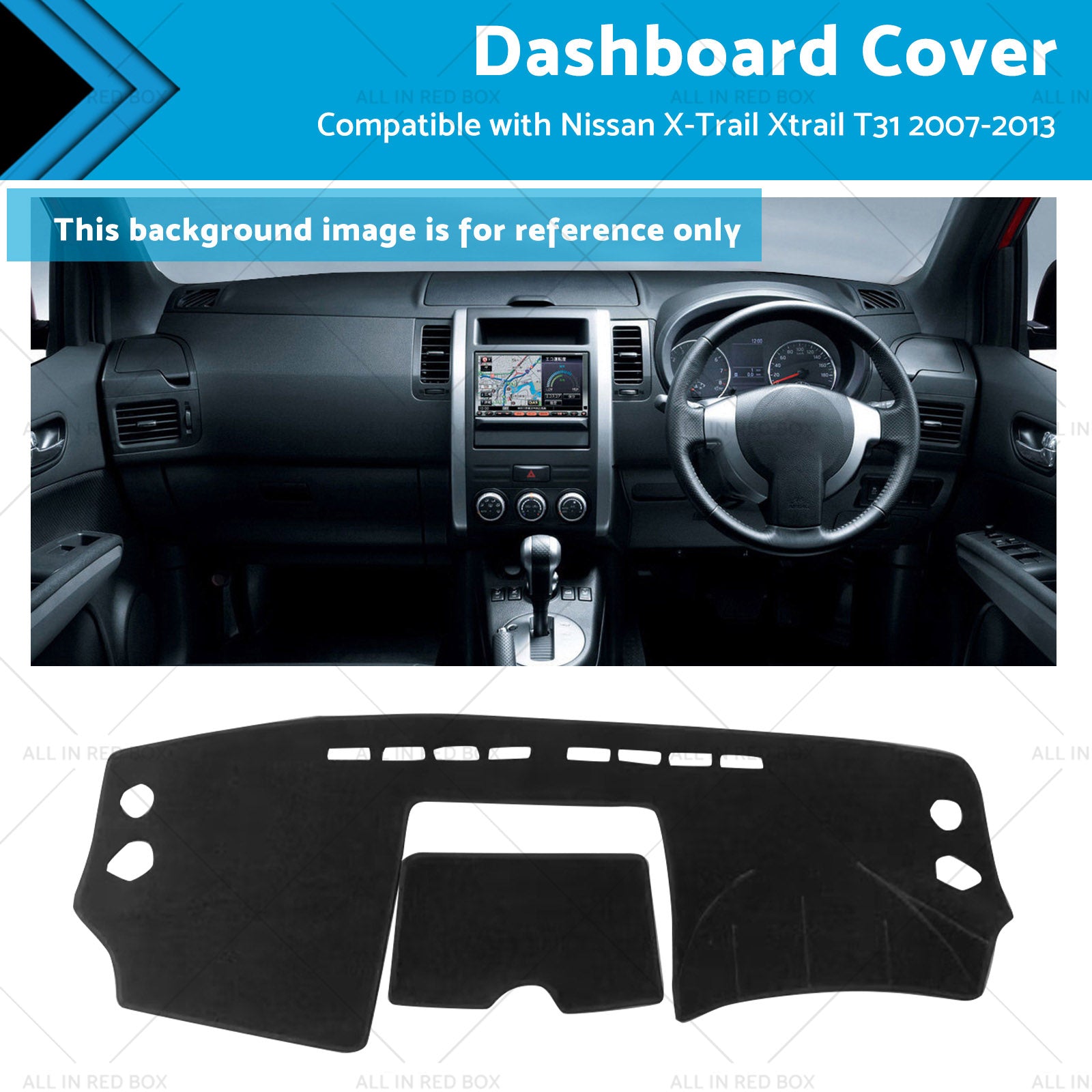 Car Dash Mat Anti-Slip Dashboard Cover Suitable For Nissan X-Trail T31 2007-2013-0